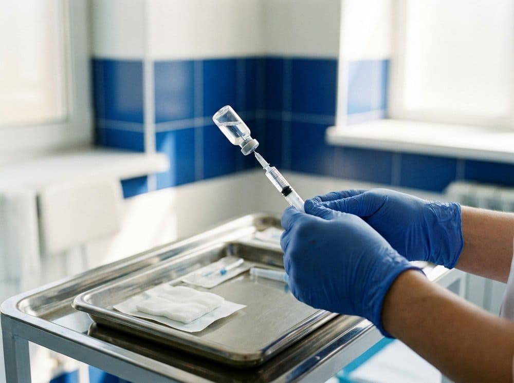 PRP and hyaluronic acid injection preparation