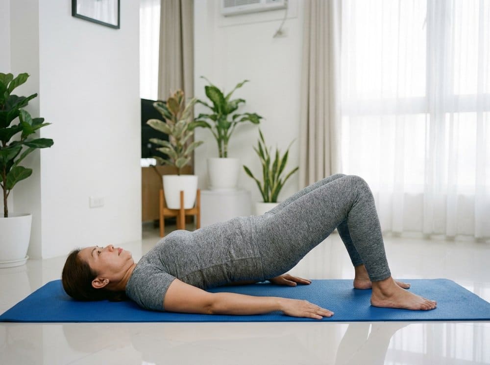 Patient performing gentle knee exercises